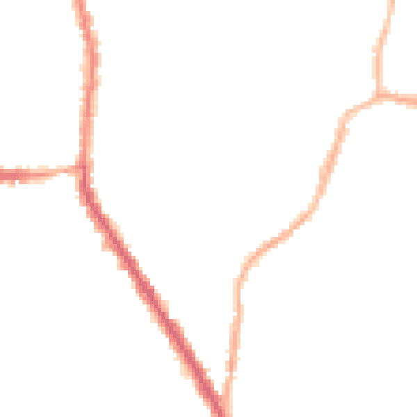 Night-time road noise heatmap for M19 3NR