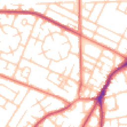 Daytime road noise heatmap for M20 1AJ