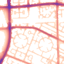 Daytime road noise heatmap for M20 1AQ