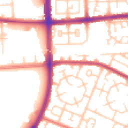 Daytime road noise heatmap for M20 1BJ