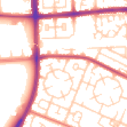 Daytime road noise heatmap for M20 1BQ