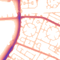 Daytime road noise heatmap for M20 1BT