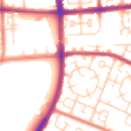 Daytime road noise heatmap for M20 1BU