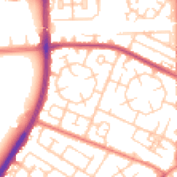Daytime road noise heatmap for M20 1BW