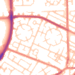 Daytime road noise heatmap for M20 1DH