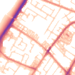 Daytime road noise heatmap for M20 1QD