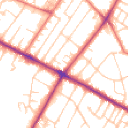 Daytime road noise heatmap for M20 2QG