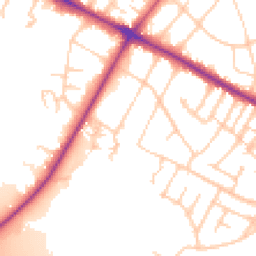 Daytime road noise heatmap for M20 2UQ
