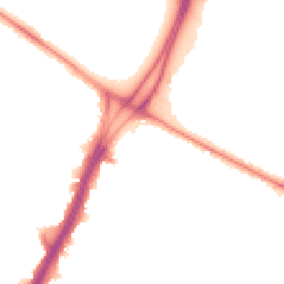 Night-time road noise heatmap for M20 2YB