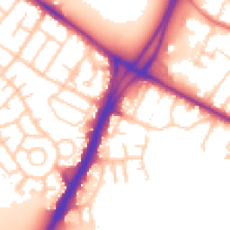 Daytime road noise heatmap for M20 2YF