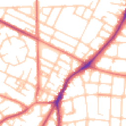 Daytime road noise heatmap for M20 3EU