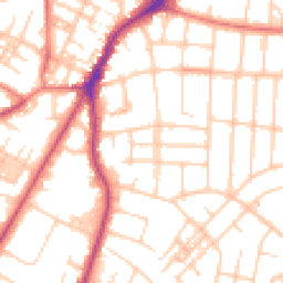 Daytime road noise heatmap for M20 4AS