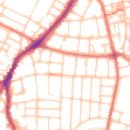 Daytime road noise heatmap for M20 4NQ