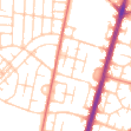 Daytime road noise heatmap for M20 4TA