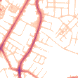 Daytime road noise heatmap for M20 4TQ