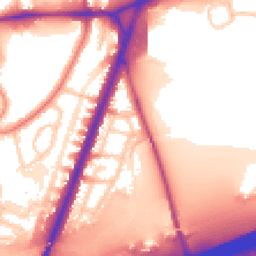 Daytime road noise heatmap for M20 5PP