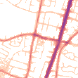 Daytime road noise heatmap for M20 6EY