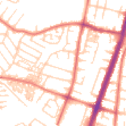 Daytime road noise heatmap for M20 6GG