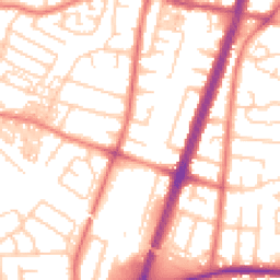 Daytime road noise heatmap for M20 6JQ