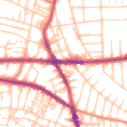 Daytime road noise heatmap for M21 0AE
