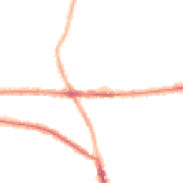 Night-time road noise heatmap for M21 0AS