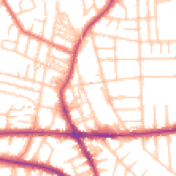 Daytime road noise heatmap for M21 0AW