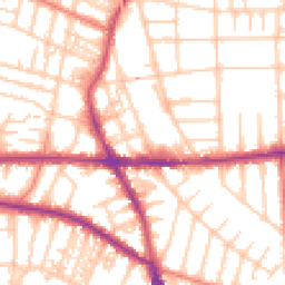 Daytime road noise heatmap for M21 0AY