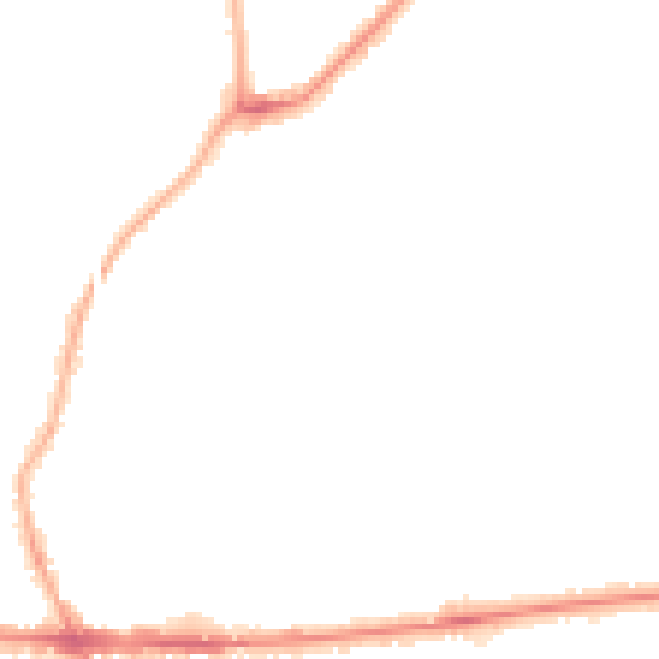 Night-time road noise heatmap for M21 0GW