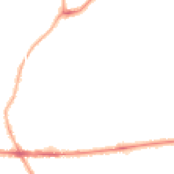 Night-time road noise heatmap for M21 0QY