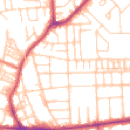 Daytime road noise heatmap for M21 0RA
