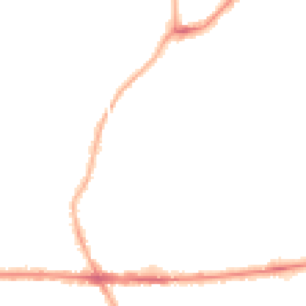 Night-time road noise heatmap for M21 0RE