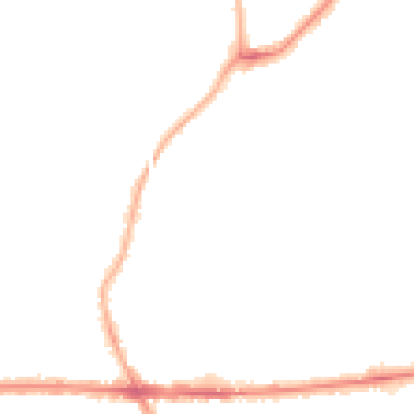 Night-time road noise heatmap for M21 0RF