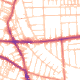 Daytime road noise heatmap for M21 0SD
