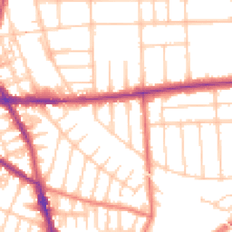 Daytime road noise heatmap for M21 0TE