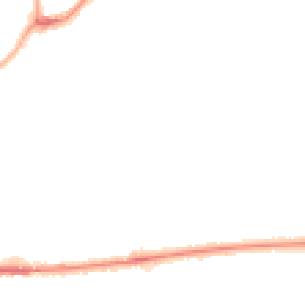 Night-time road noise heatmap for M21 0TQ