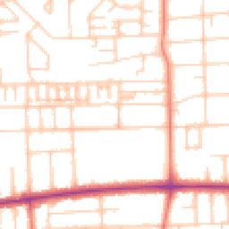Daytime road noise heatmap for M21 0TZ