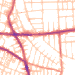 Daytime road noise heatmap for M21 0UD