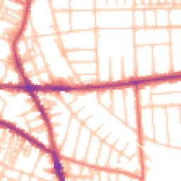 Daytime road noise heatmap for M21 0UF