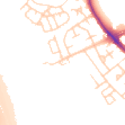 Daytime road noise heatmap for M21 7AL