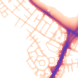 Daytime road noise heatmap for M21 7NL