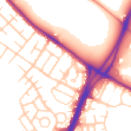 Daytime road noise heatmap for M21 7QT