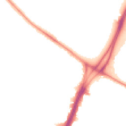 Night-time road noise heatmap for M21 7QT