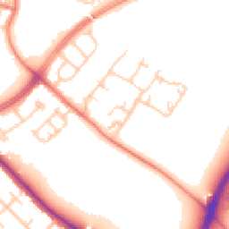 Daytime road noise heatmap for M21 7RE