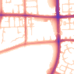 Daytime road noise heatmap for M21 7TE