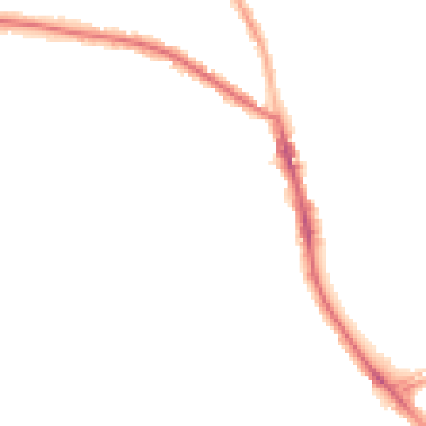Night-time road noise heatmap for M21 8BG