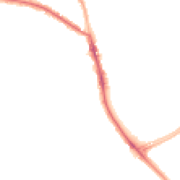 Night-time road noise heatmap for M21 8BZ