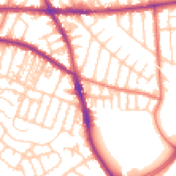 Daytime road noise heatmap for M21 8TW
