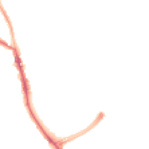 Night-time road noise heatmap for M21 8UB
