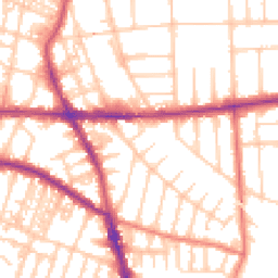 Daytime road noise heatmap for M21 8UR