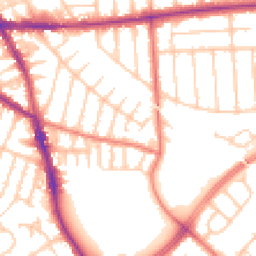 Daytime road noise heatmap for M21 8XQ